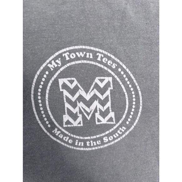 Men's Comfort Colors My Town Tees Made in the South T-Shirt Gray M Patriotic - Picture 1 of 10